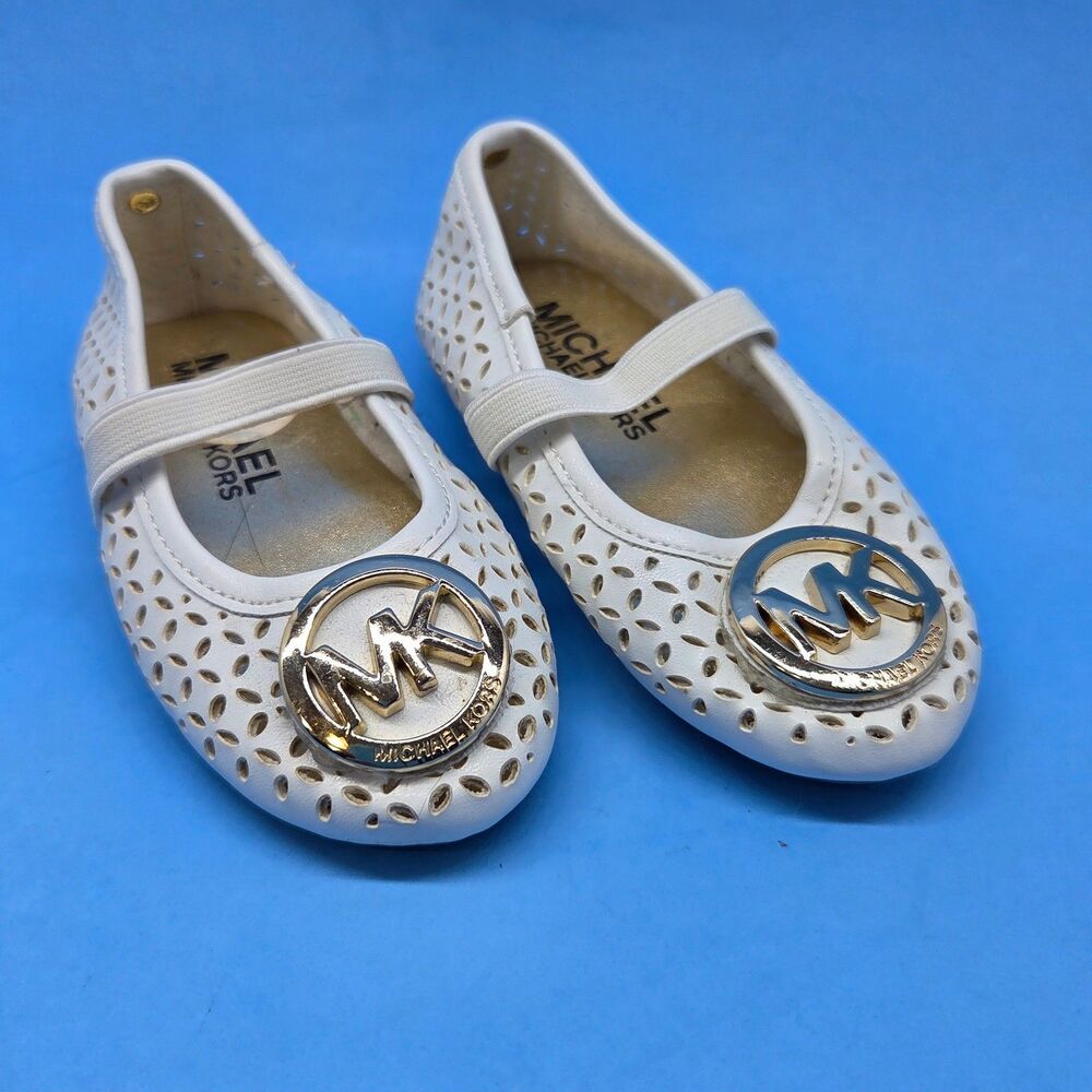 Michael Kors Baby Shoes Size 5 White Perforated Dressy